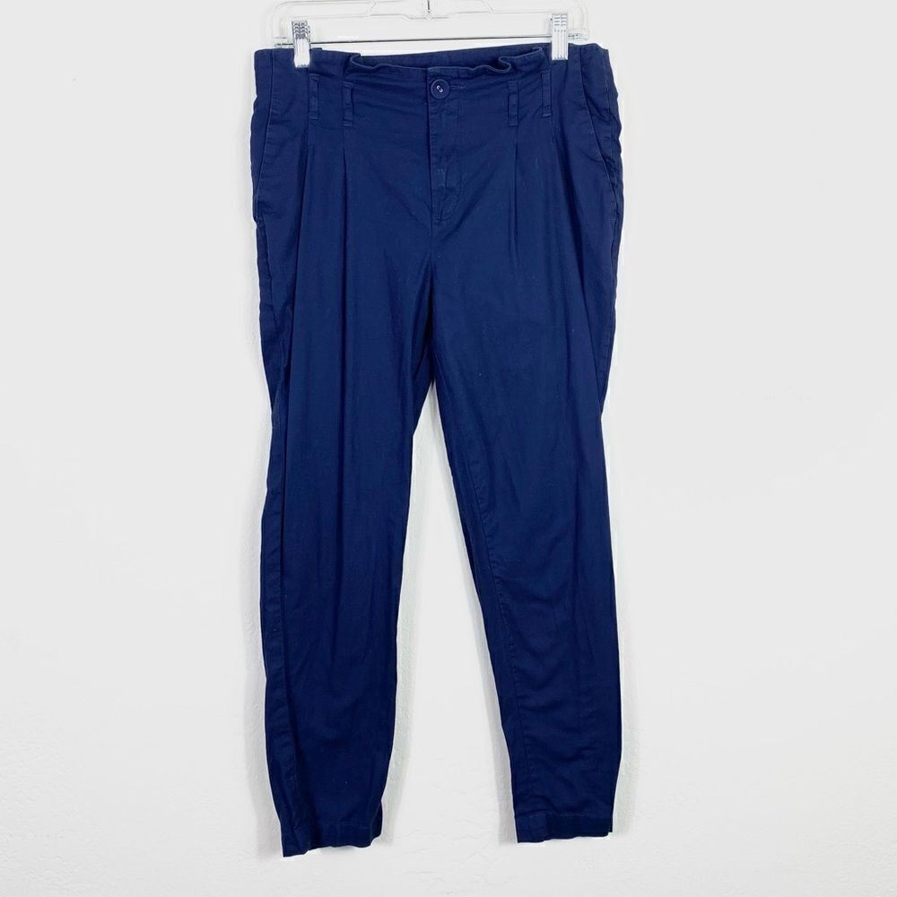 Cooperative Navy Blue Pleat Front Slim Leg Trouser Pants